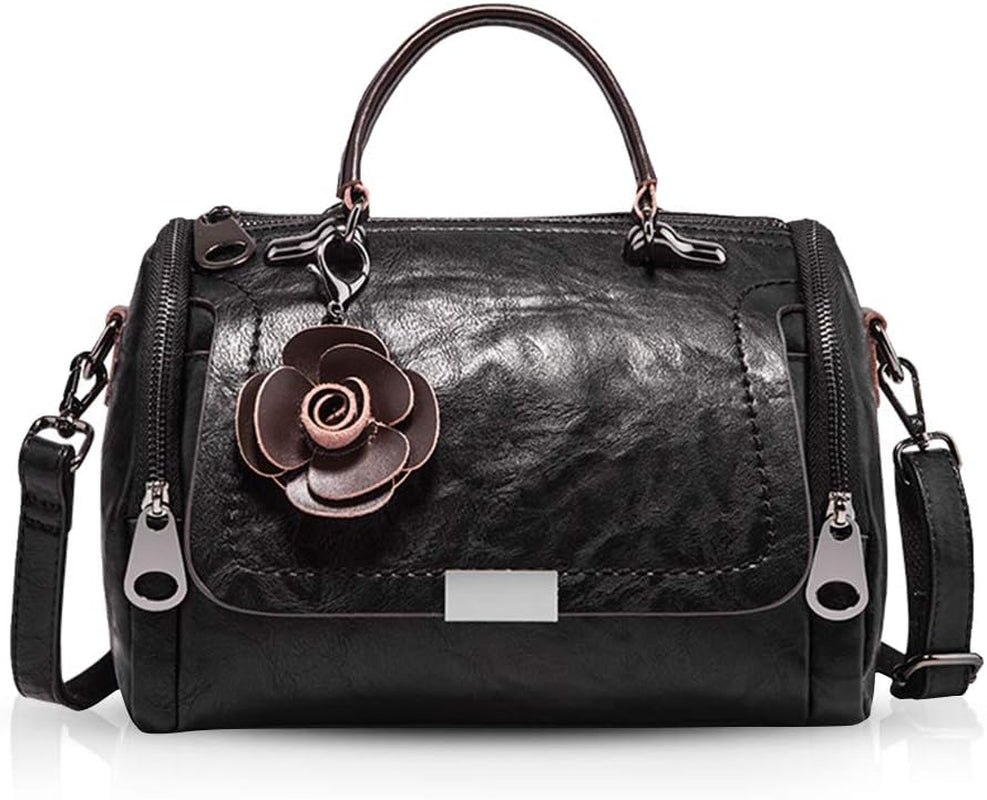 NICOLE&DORIS Fashion Handbags for Women Top-Handle Bag Retro Crossbody Bag Flower Handbags for Lady Messenger Bag Elegant Shoulder Bag