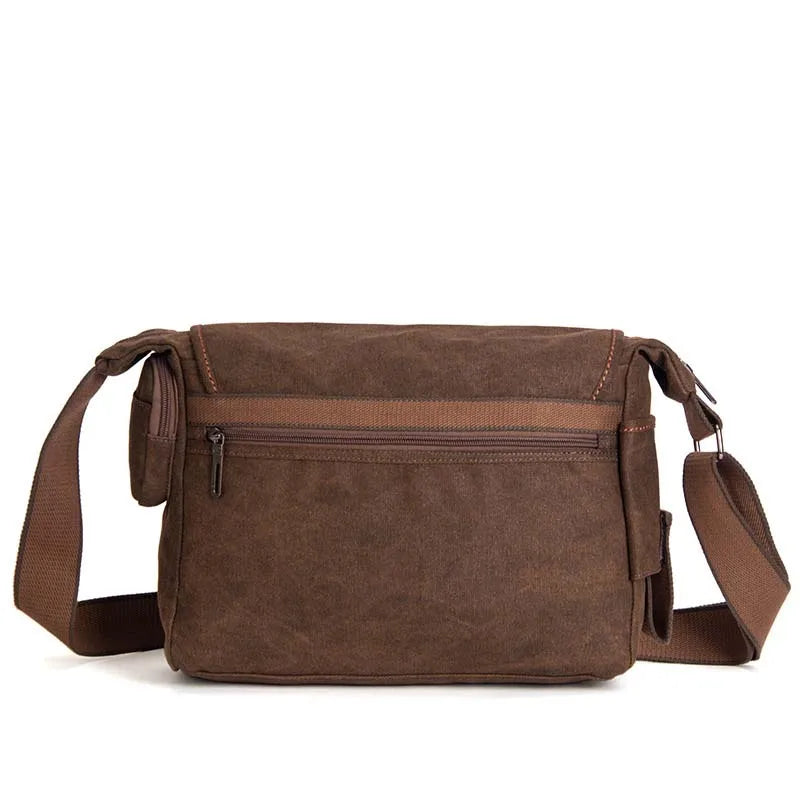 Men Canvas Multifunction Crossbody Bag Retro Handbags Travel Wear Resistance Shoulder Messenger Bags Leisure Package Bolsa