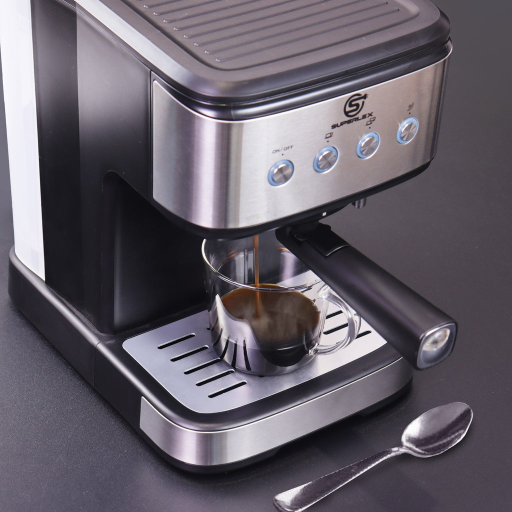 SUPERLEX Coffee Machine Espresso Machine Coffee Maker Cappuccino W/ Milk Frother