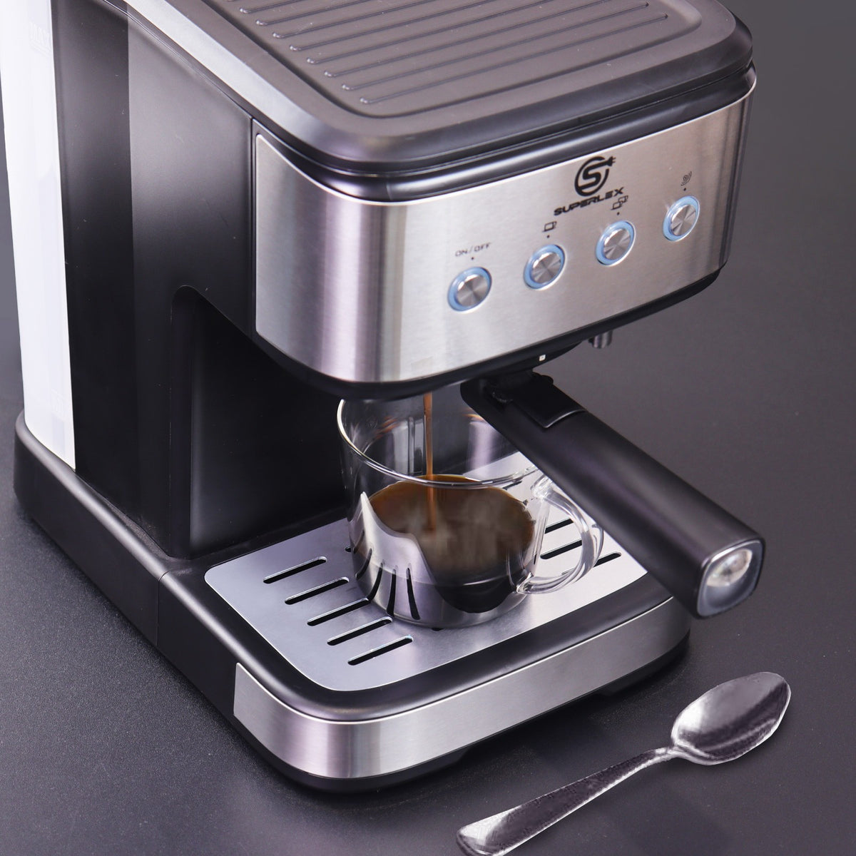 SUPERLEX Coffee Machine Espresso Machine Coffee Maker Cappuccino W/ Milk Frother