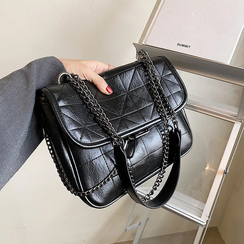 Rivet Chain Small Crossbody Bags for Women Shoulder Messenger Bag Lady Luxury Handbags