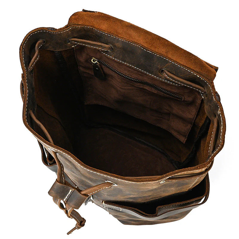 Damen Leder Rucksack 20L Kalyra – Vintage Backpack Aus Echtleder