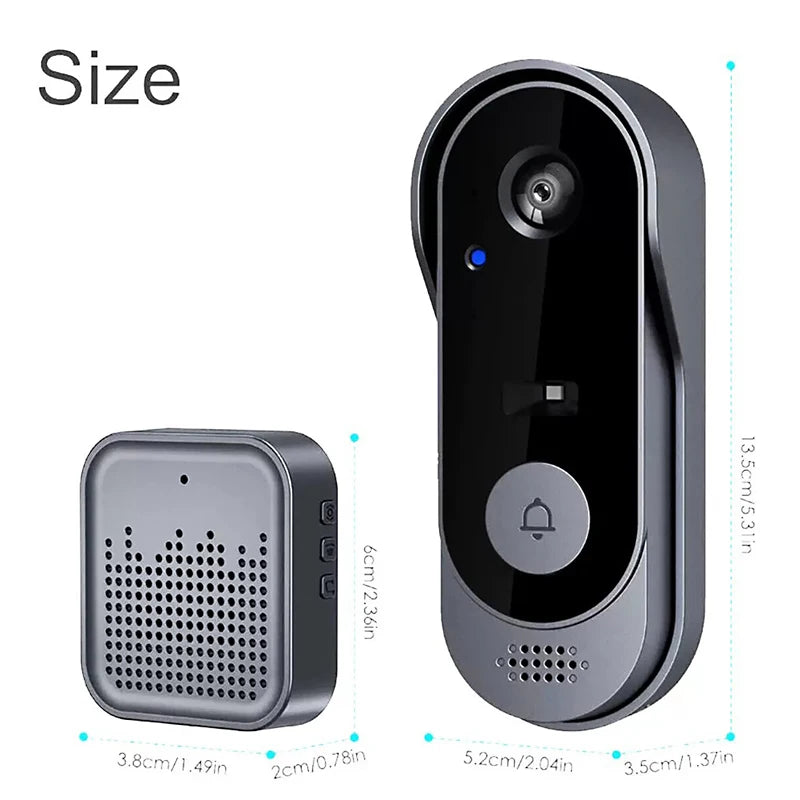 Tuya Doorbell with Camera Wireless Home Video Doorbell WIFI HD Outdoor Waterproof Door Bell Camera Security Video Intercom IR