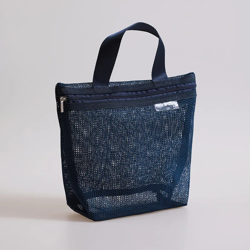 Mesh Makeup Toiletry Storage Bags Handbags Portable Travel Washing Body Shower Tools Organizer Hanging Cosmetic Organizer Pouch