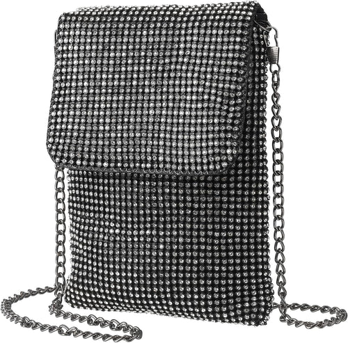 Evening Handbags Clutch Purses for Women, Crossbody Bag Crystal Rhinestone Purse Shoulder Bag Sparkly