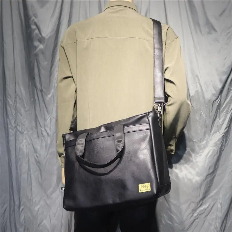 New Korean Men'S Handbags Casual Business Men Shoulder Bag Computer A4 Briefcase Crossbody