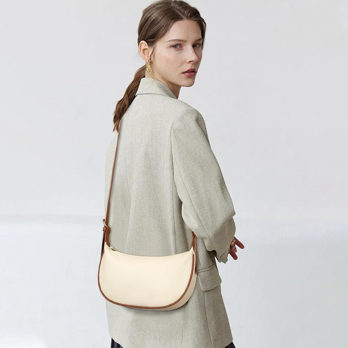 Small Crescent Bag Shoulder Bags for Women，Cute Hobo Purses and Handbags Crossbody with Adjustable Strap