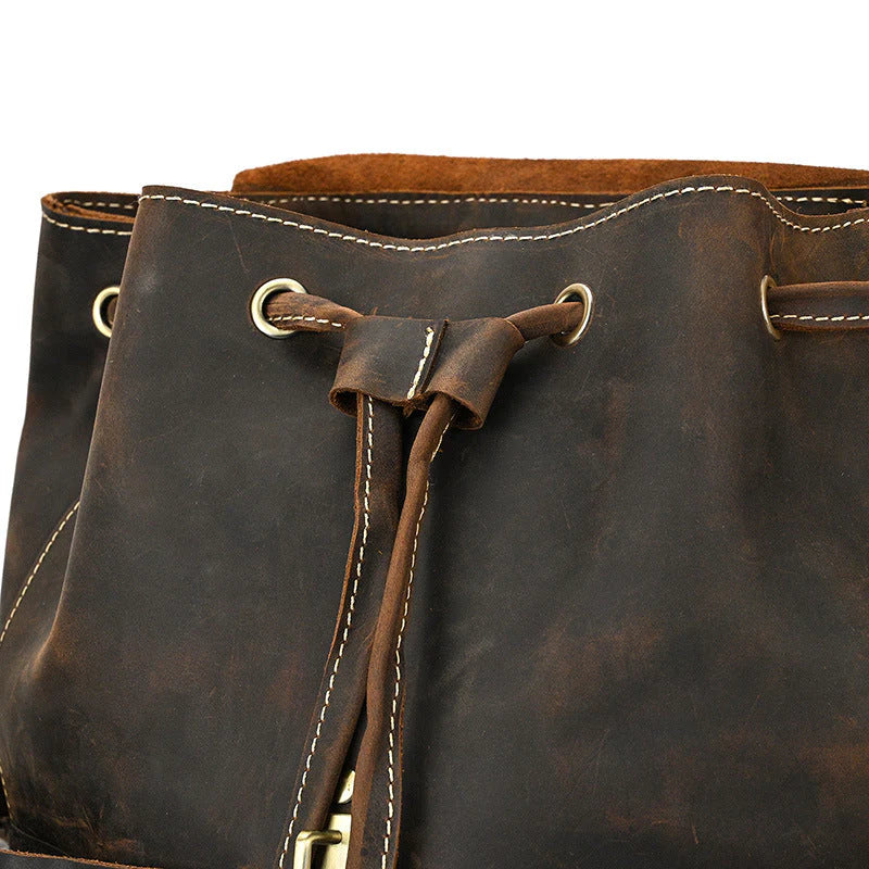 Damen Leder Rucksack 20L Kalyra – Vintage Backpack Aus Echtleder