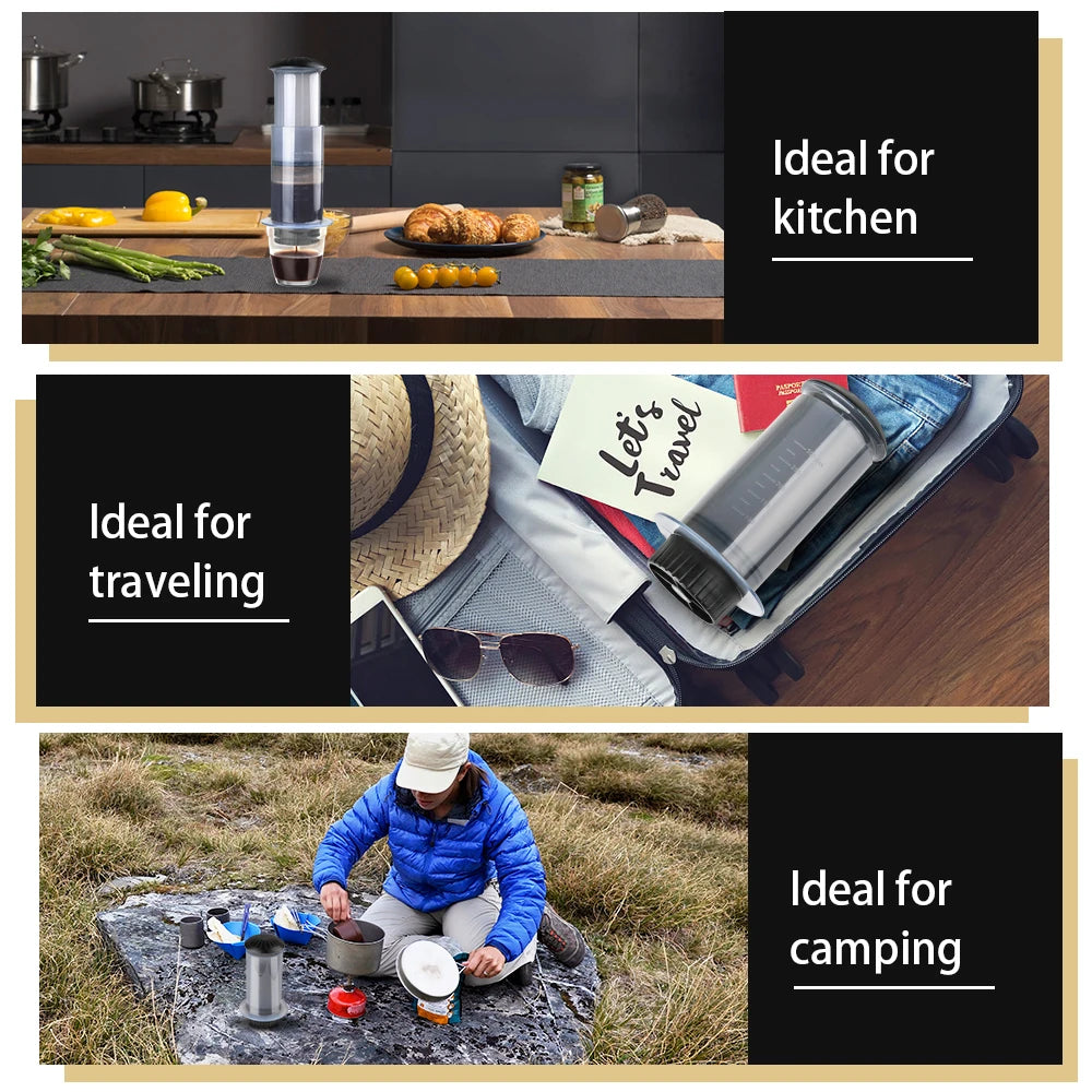 For Aeropress Machine Espresso Portable Coffee Maker Cafe French Press Coffee Pot with Filters Paper Kit