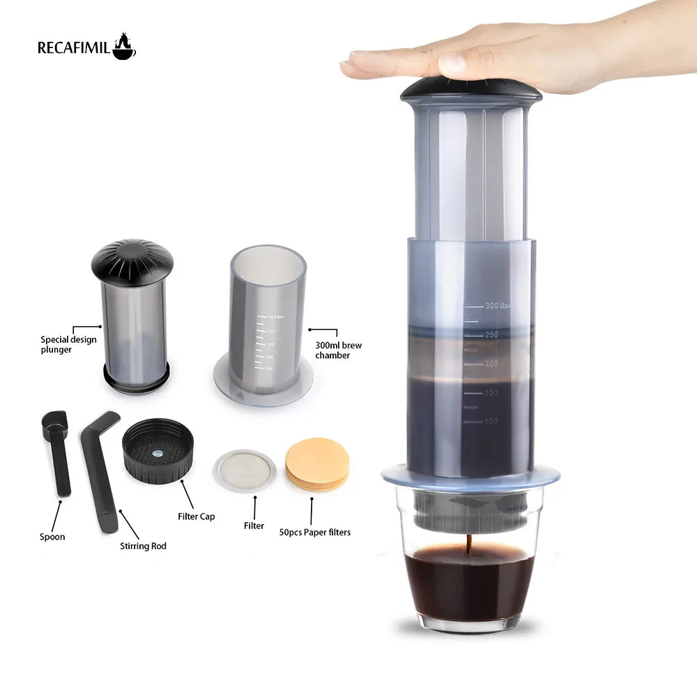 For Aeropress Machine Espresso Portable Coffee Maker Cafe French Press Coffee Pot with Filters Paper Kit