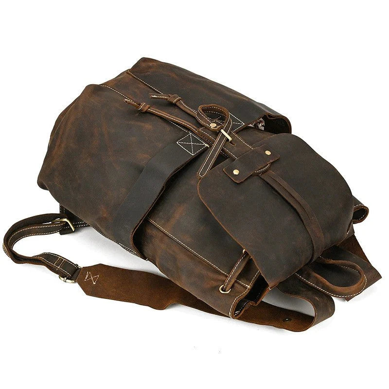 Damen Leder Rucksack 20L Kalyra – Vintage Backpack Aus Echtleder