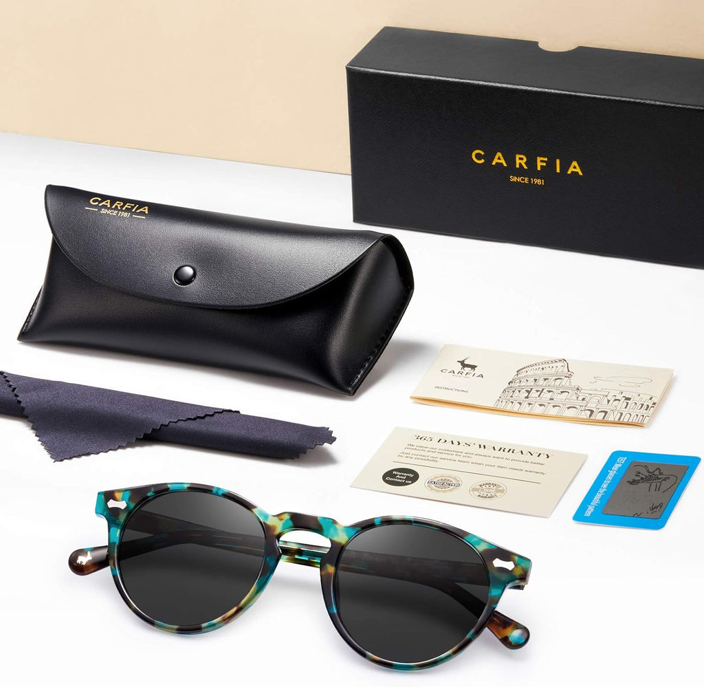 Polarised Womens Sunglasses Vintage UV400 Protection Acetate Frame
