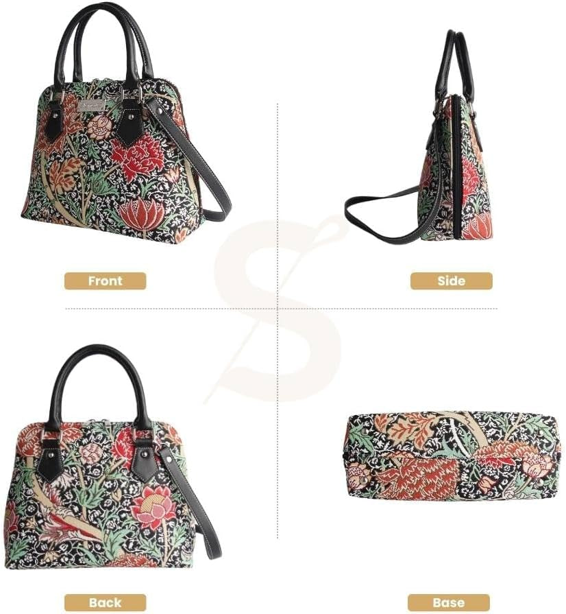 Tapestry Handbags Shoulder Bag and Crossbody Bags for Women with Garden Design