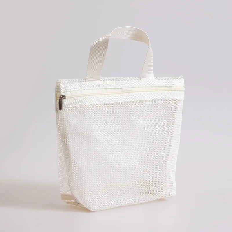 Mesh Makeup Toiletry Storage Bags Handbags Portable Travel Washing Body Shower Tools Organizer Hanging Cosmetic Organizer Pouch
