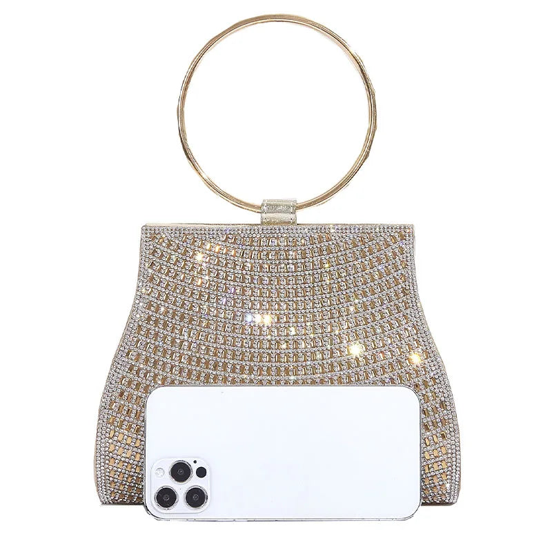 Woman Evening Bag Diamond Rhinestone Clutch Crystal Day Lady Wallet Wedding Purse Party Banquet Silver Handbags Clutches Tote