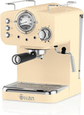 SK22110CN Retro Espresso Coffee Machine with Milk Frother, Steam Pressure Control, 1.2L Detachable Water Tank, 1100W, Retro Cream
