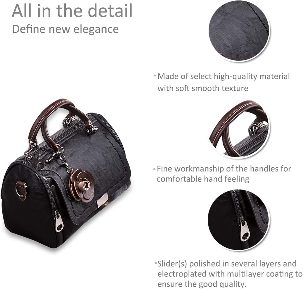 NICOLE&DORIS Fashion Handbags for Women Top-Handle Bag Retro Crossbody Bag Flower Handbags for Lady Messenger Bag Elegant Shoulder Bag