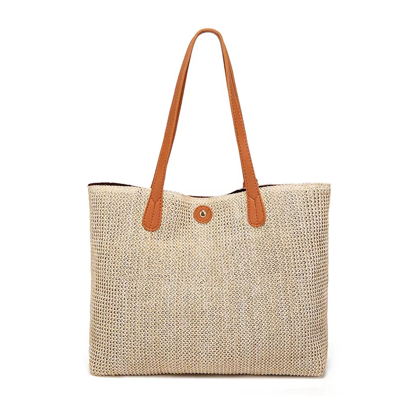 New Arrive 2026 Women'S Fashion Straw Handbags Large Tote Bags Ladies Simple Shoulder Bags Tassel Handbags B149
