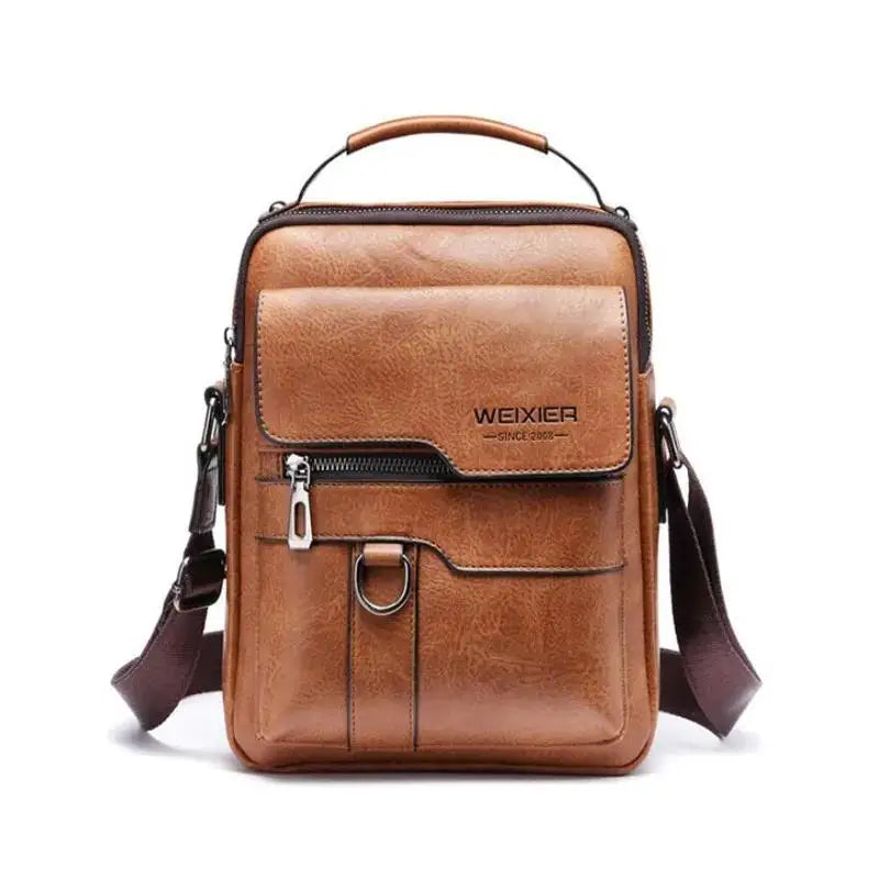 New Men Crossbody Bag Shoulder Bags Vintage Handbags Large Capacity PU Leather for Man Messenger Tote