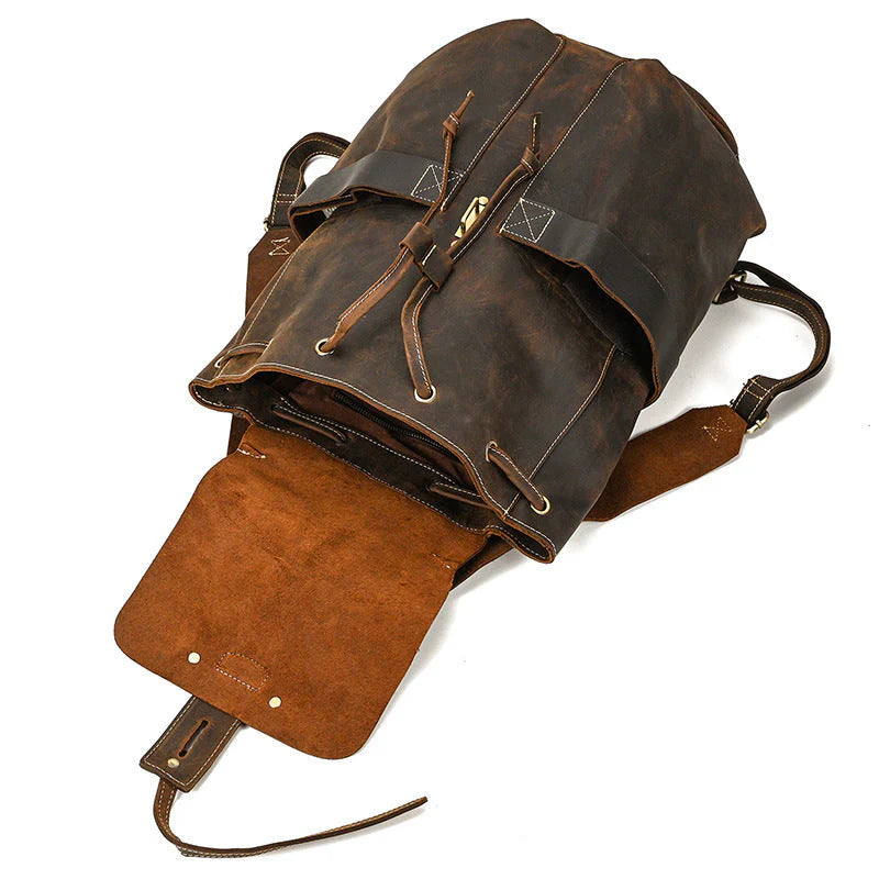 Damen Leder Rucksack 20L Kalyra – Vintage Backpack Aus Echtleder