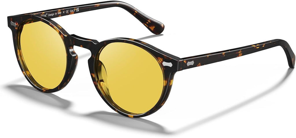 Polarised Womens Sunglasses Vintage UV400 Protection Acetate Frame