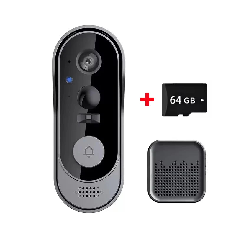 Tuya Doorbell with Camera Wireless Home Video Doorbell WIFI HD Outdoor Waterproof Door Bell Camera Security Video Intercom IR