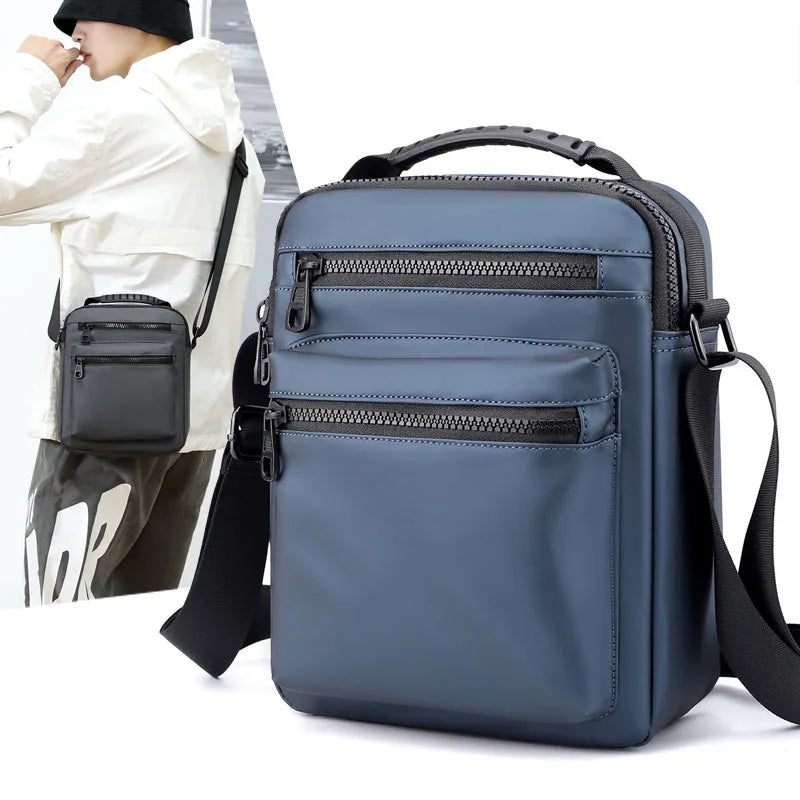 Man Classic Messenger Bag Men'S Multifunction Shoulder Sling Pack Nylon Business Crossbody Flap Male Simple Handbags