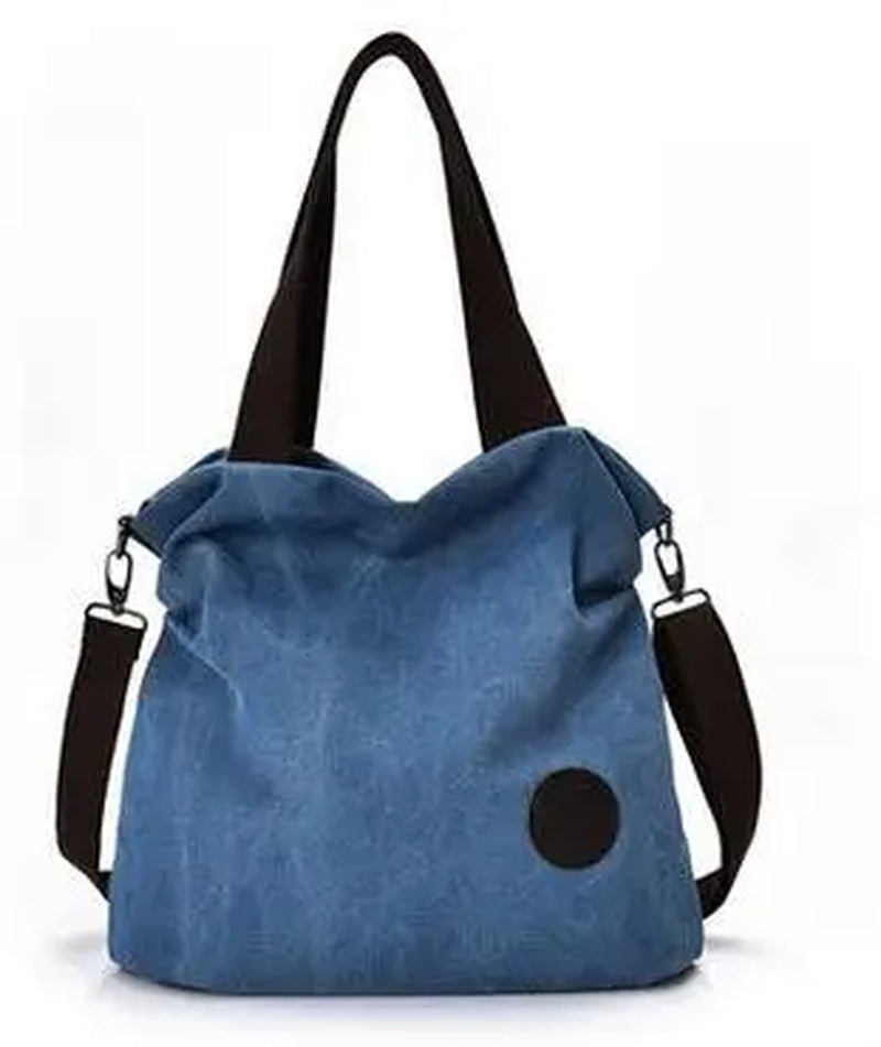 European and American Casual Handbags Simple Art Canvas Portable Shoulder Messenger Bag