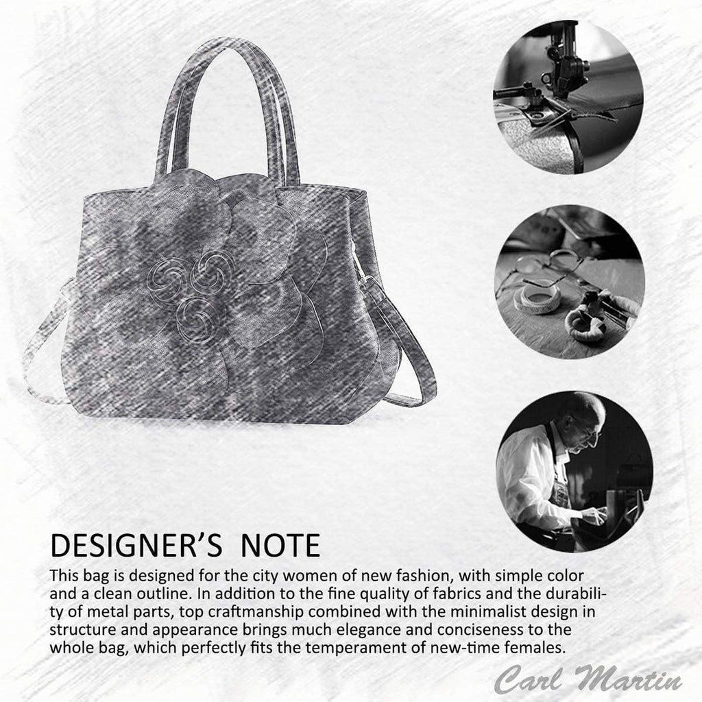 Stylish Handbags for Women Flower Top Handle Handbags Designer Shoulder Bag PU Leather Crossbody Bag Pretty Bag