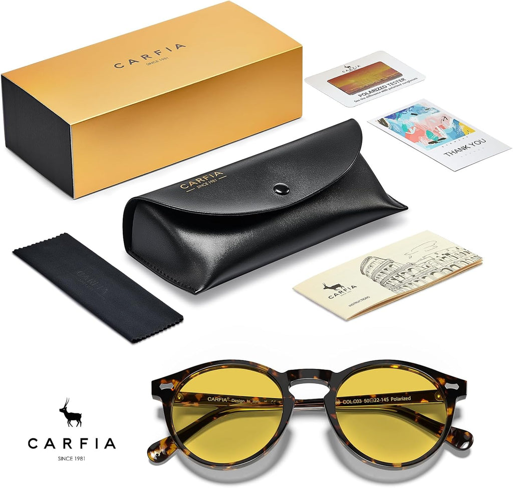 Polarised Womens Sunglasses Vintage UV400 Protection Acetate Frame