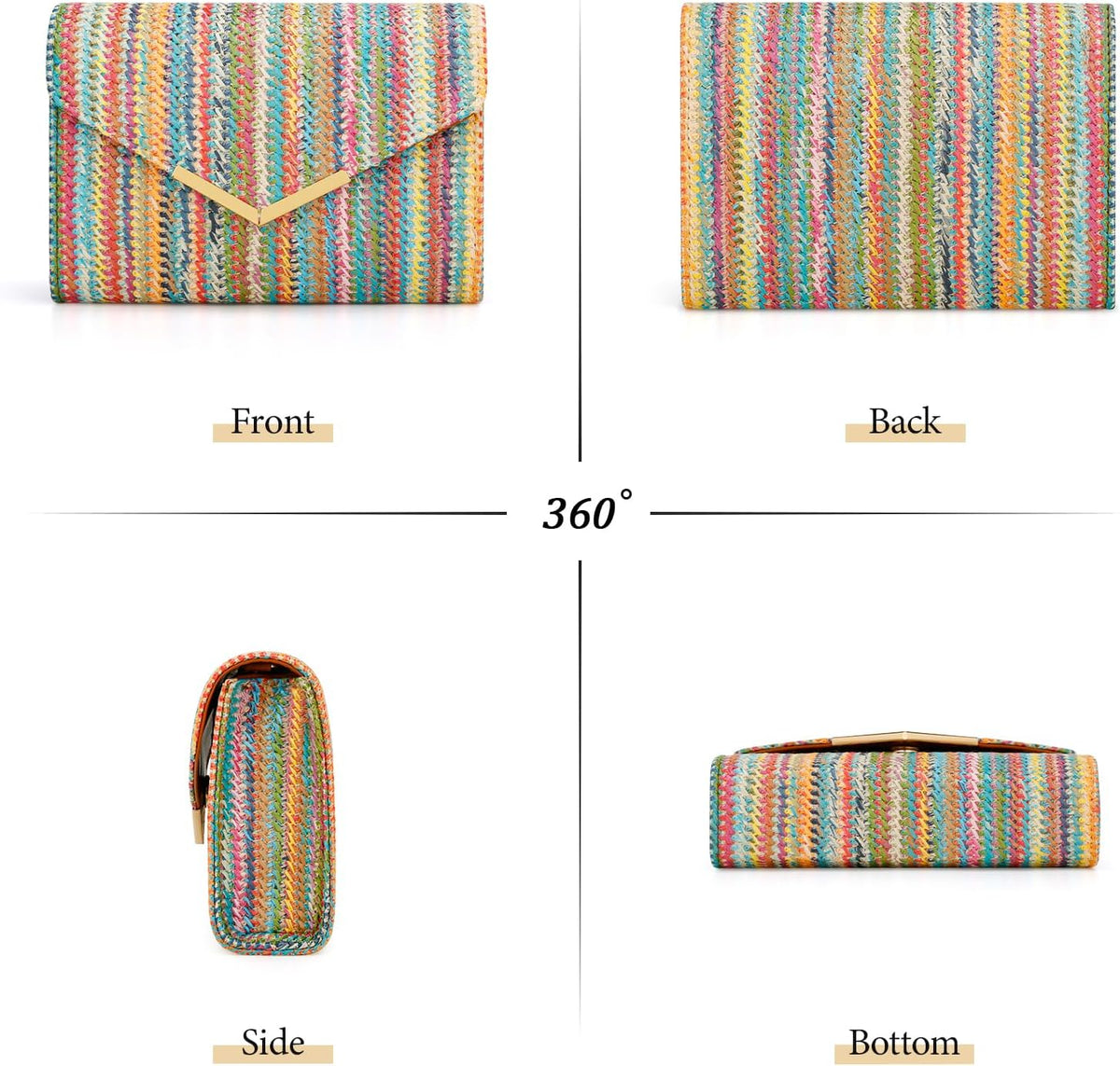 Women'S K-01428A Chevron Clutch Clutch Purse