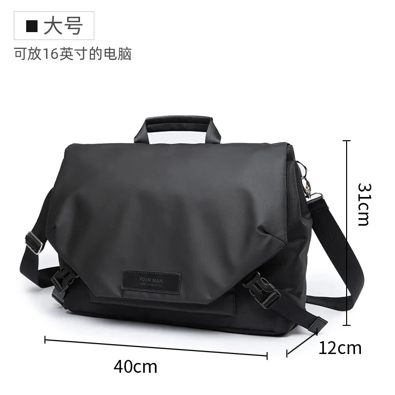Casual Men'S Crossbody Bag Large Capacity Motorcycle Crossbody Shoulder Bag Men Oxford Waterproof Laptop Handbags Male Satchels