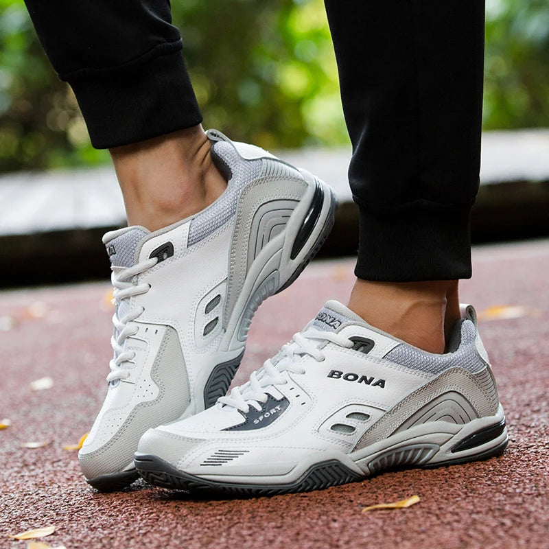 New Popular Style Men Tennis Shoes Outdoor Jogging Sneakers Lace up Men Athletic Shoes Comfortable Light Soft