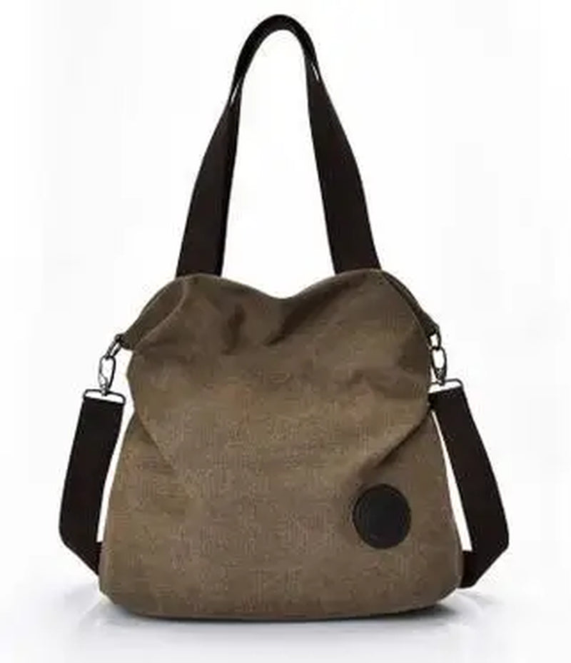 European and American Casual Handbags Simple Art Canvas Portable Shoulder Messenger Bag