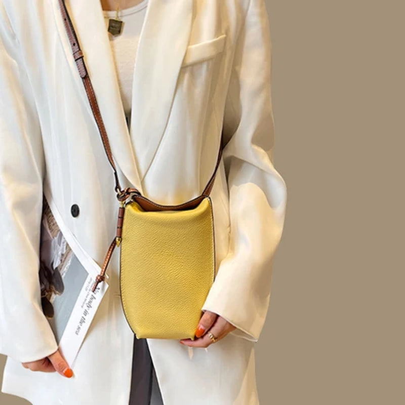 GENUINE LEATHER Purses and Handbags Luxury Designer Crossbody Bags for Women Mobile Phone