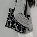 Cute Cat Shopper Handbags Shoulder Fashion Canvas Casual Shopping Girls Women Graphic Tote Bagjapanese Cartoon Small Shoulder