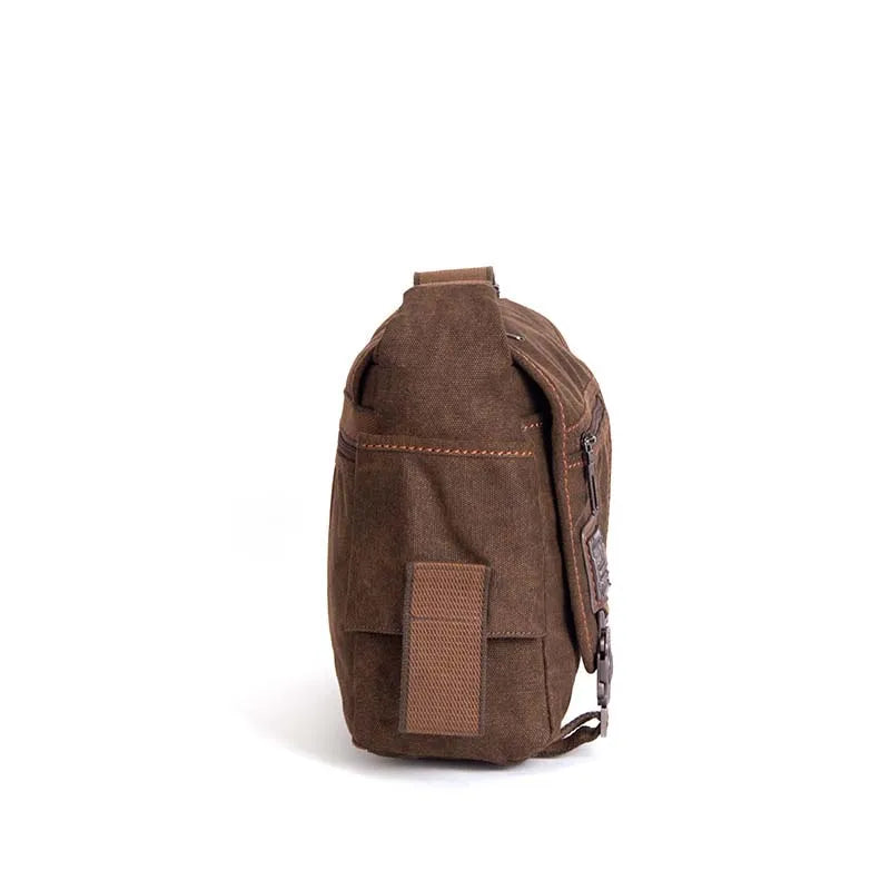 Men Canvas Multifunction Crossbody Bag Retro Handbags Travel Wear Resistance Shoulder Messenger Bags Leisure Package Bolsa