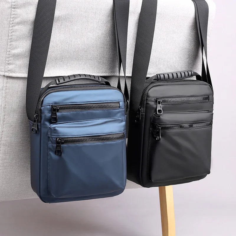 Man Classic Messenger Bag Men'S Multifunction Shoulder Sling Pack Nylon Business Crossbody Flap Male Simple Handbags