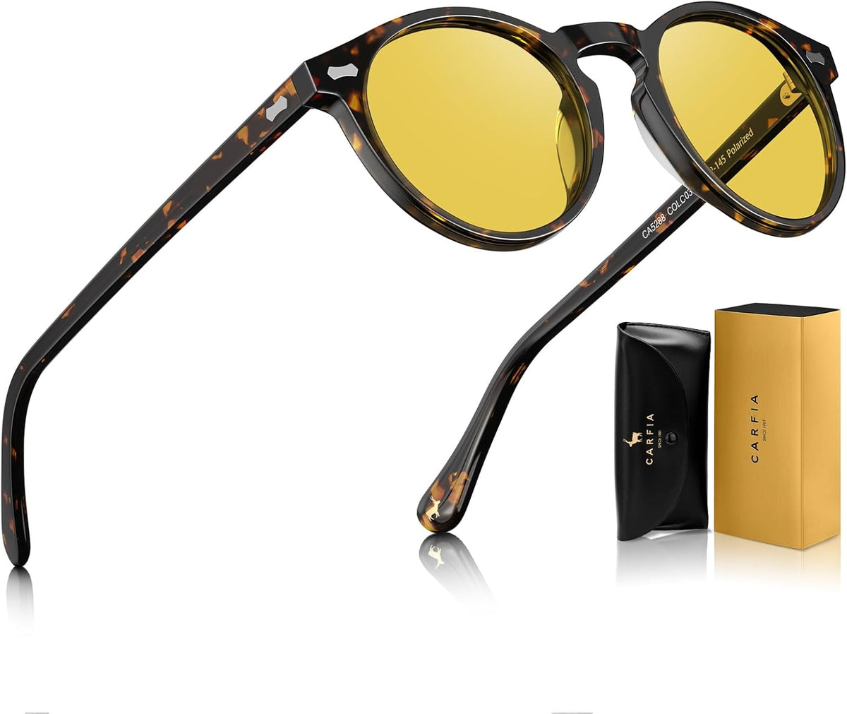 Polarised Womens Sunglasses Vintage UV400 Protection Acetate Frame