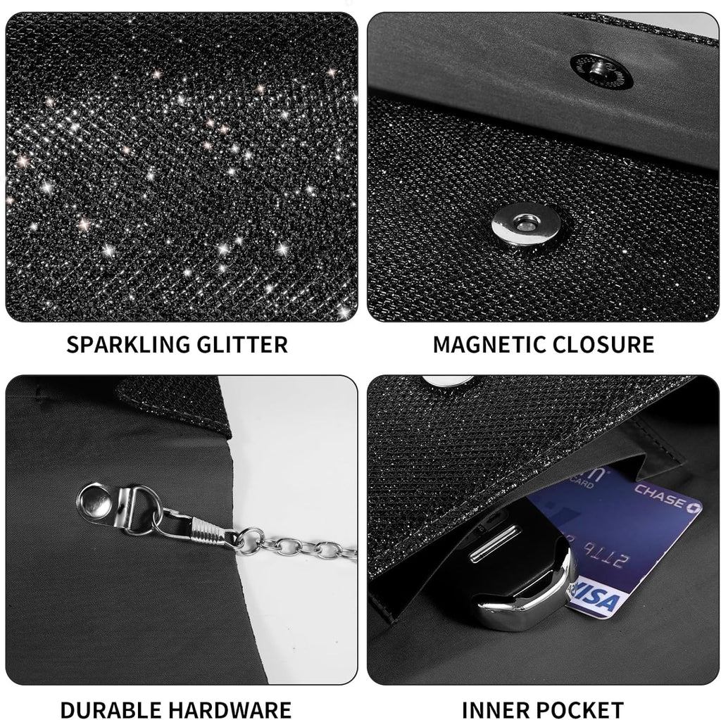 Clutch Bag Evening Bag Handbags Purse Handbag with Detachable Chain Strap for Wedding Cocktail Party Ladies