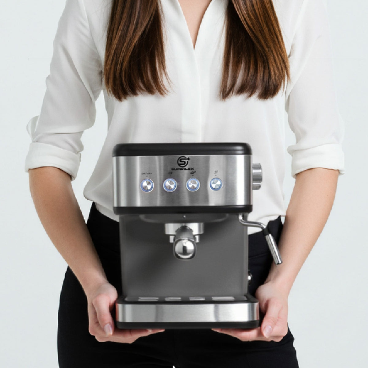 SUPERLEX Coffee Machine Espresso Machine Coffee Maker Cappuccino W/ Milk Frother
