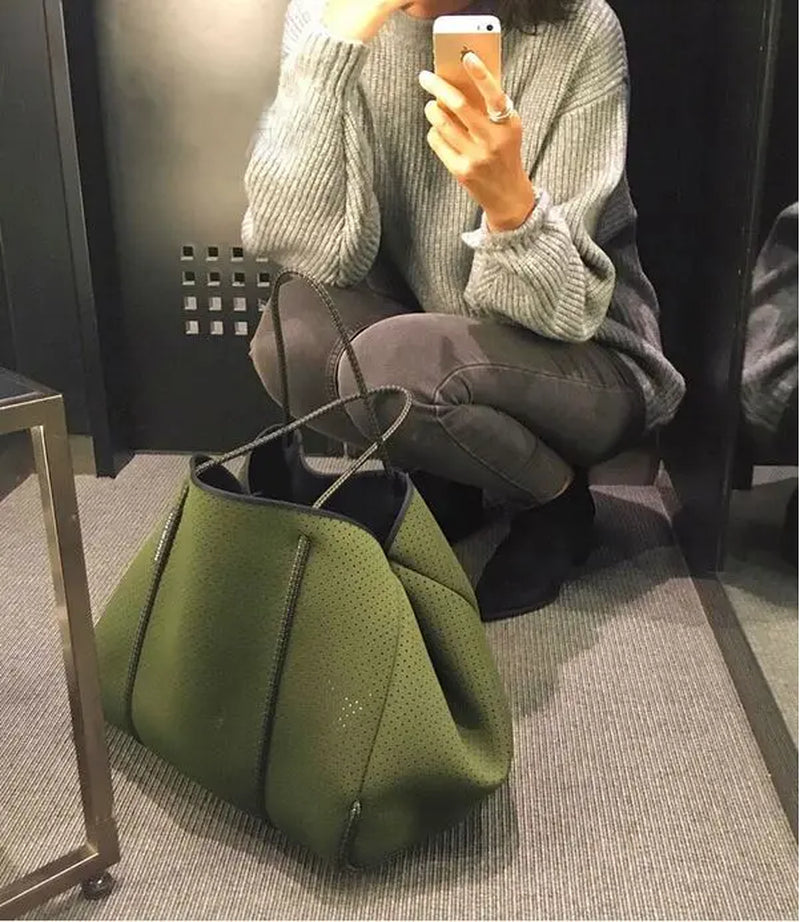Luxury Tote Shoulder Bag for Women Large Beach Neoprene Light Handbags Bolsas Female