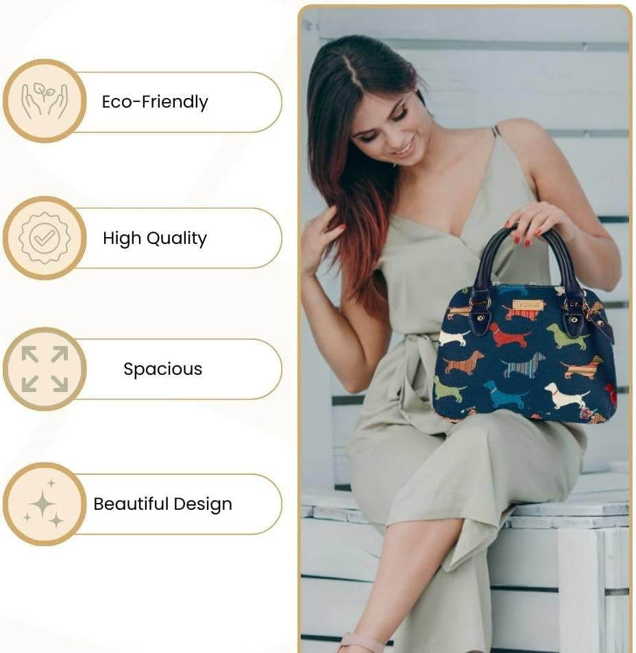 Tapestry Handbags Shoulder Bag and Crossbody Bags for Women with Garden Design