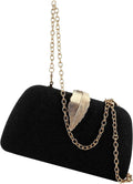 Evening Bag - Small Clutch Purses for Women Wedding - Women'S Evening Handbags Formal Crossbody Evening Clutch-Black