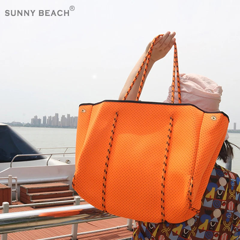 Luxury Tote Shoulder Bag for Women Large Beach Neoprene Light Handbags Bolsas Female