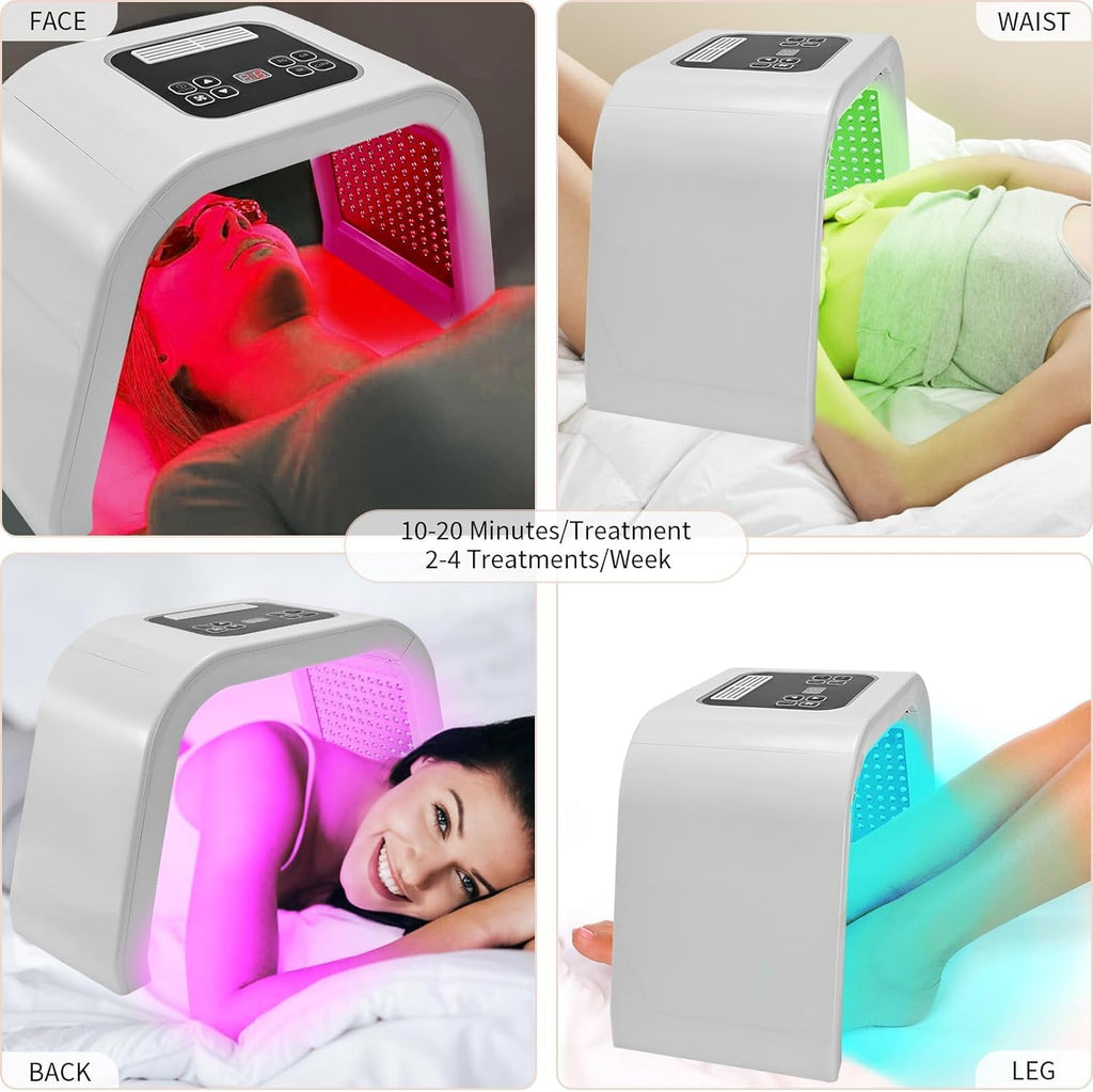 ‌LED Face Light Therapy Mask‌, Red Light Therapy Mask, 7 Colour LED Light Therapy for Face‌ & Body, Rejuvenating Skin Care Device for Home SPA Relaxation