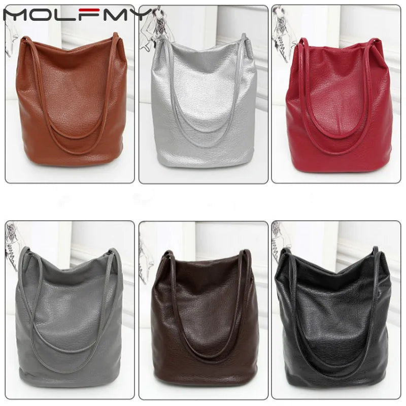 Women'S Soft Leather Handbag High Quality Women Shoulder Bag Luxury Brand Tassel Bucket Bag Fashion Women'S Handbags