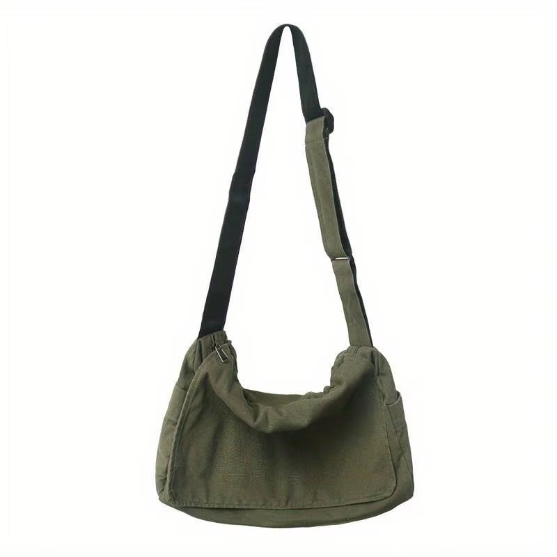 Women'S Messenger Bag Vintage Handbag Canvas Teenager Shoulder Tote Bags Casual Handbag Crossbody Handbags