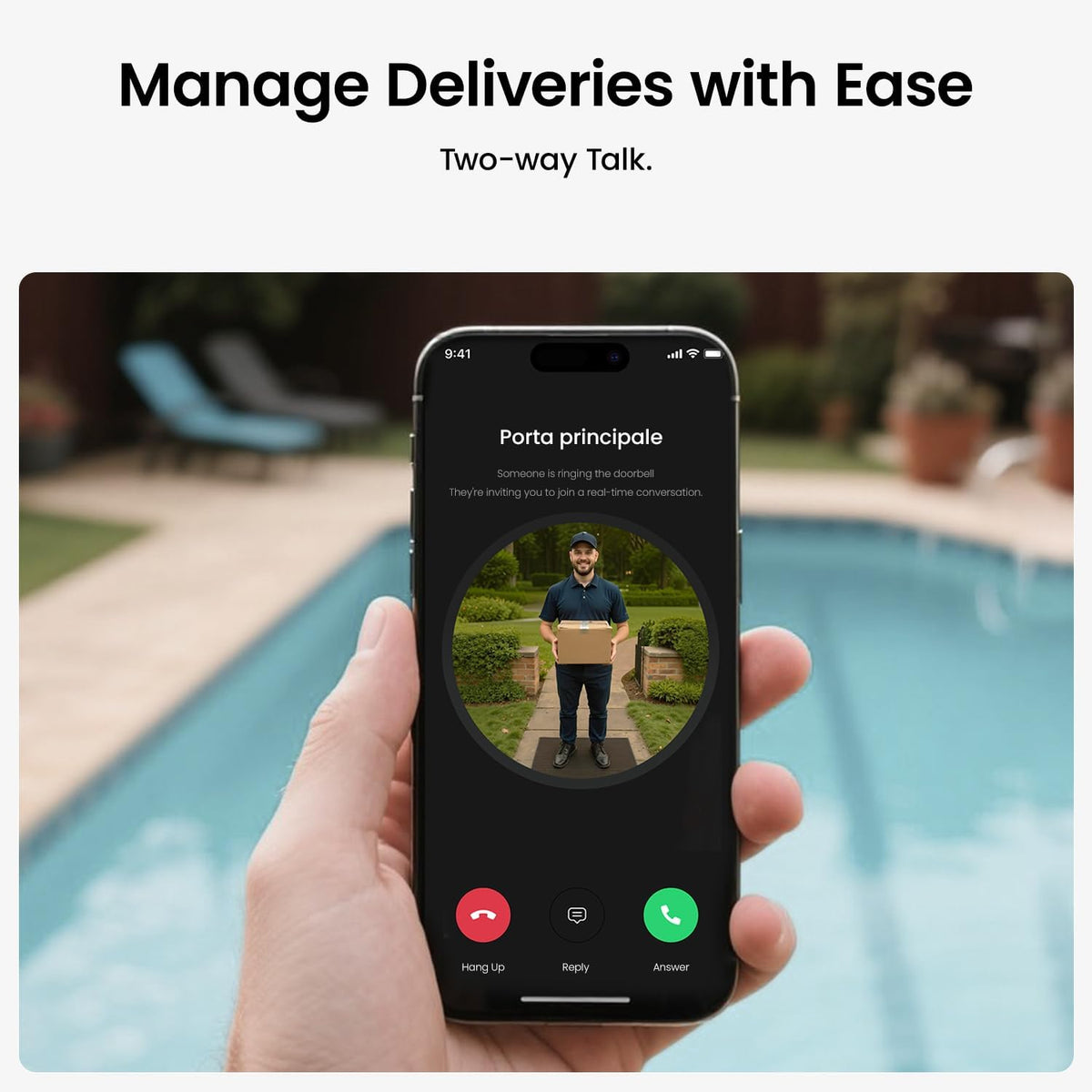 Video Doorbell Wireless, 2K HD Doorbell Camera Wireless,Battery-Powered Doorbell Camera,2.4Ghz Wi-Fi,Human Detection,180-Day Battery Life,Video Calling,Voice Changer,Work with Alexa