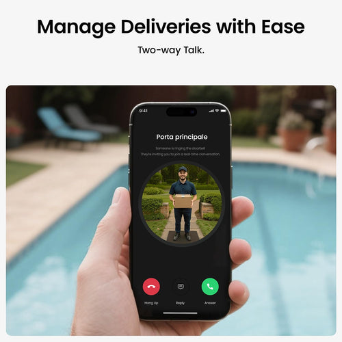Video Doorbell Wireless, 2K HD Doorbell Camera Wireless,Battery-Powered Doorbell Camera,2.4Ghz Wi-Fi,Human Detection,180-Day Battery Life,Video Calling,Voice Changer,Work with Alexa
